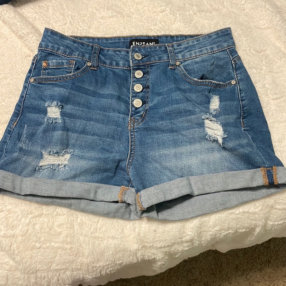 High Waisted Size L Jean Shorts